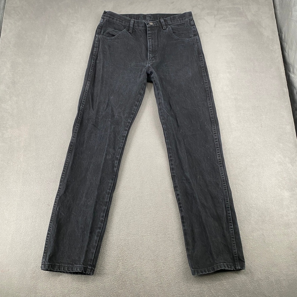 Rustler Mens Regular Fit Straight Leg Black Denim Jeans 32x32 1087619CB